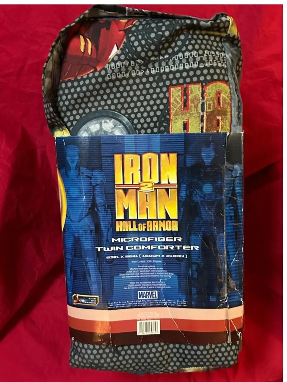 NEW~vtg TWIN size Comforter+Sheet Set~Marvel's Iron Man Superhero Avengers~4pc